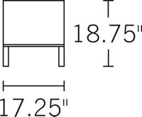 H 18.7; W 17.3;