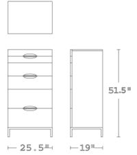 H 51.5; W 25.5; D 19;