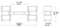 H 37; W 96; D 22;