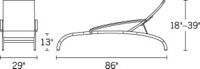 H 39.5; W 29.5; Seat W 25; D 83;