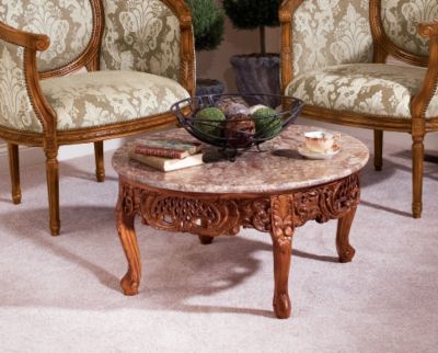 Chantret Marble-Topped Cocktail Table