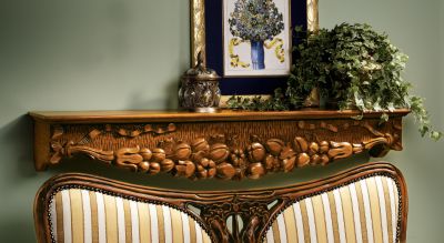 Bounty of Karnington Manor Wood Mantel