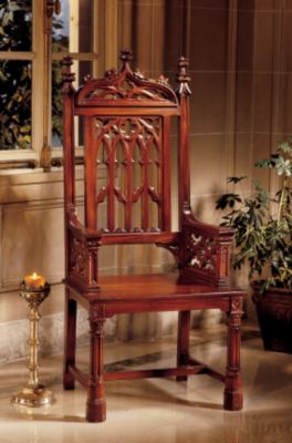 Gothic Tracery Cathedral Chair