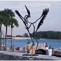 Winged Salute to the Sun Bronze Statue