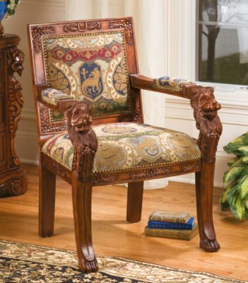 Beardsley Heraldic Lion Armchair