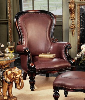Victorian Rococo Faux Wing Chair