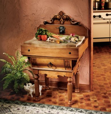 French Provincial Butcher Block Table