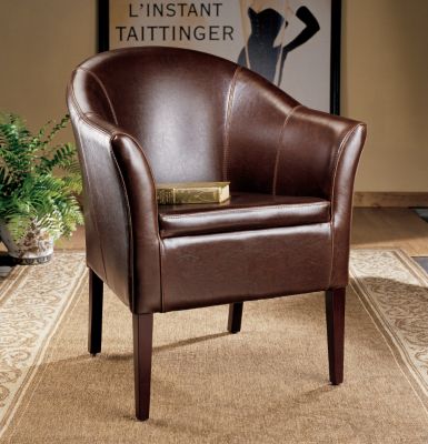Classic Leather Tub Chair