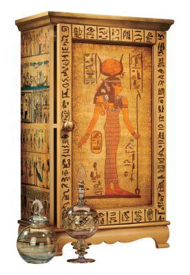 The Goddess Hathor Wooden Curio Cabinet
