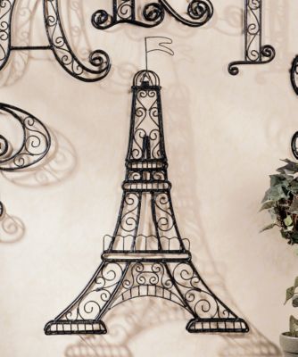 Eiffel Tower French Metal Wall Sculpture