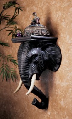 Jaipur Palace Sculptural Elephant Shelf