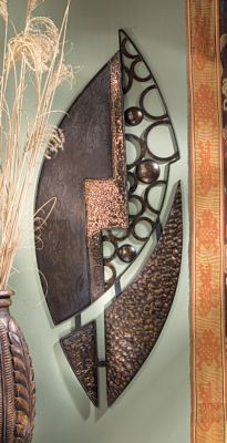 African Shield Metal Wall Sculpture