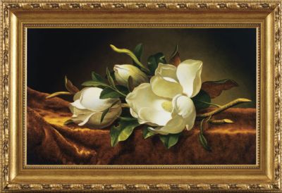 Magnolias on Gold Velvet Cloth - Small