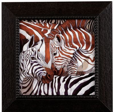 Zebras Twist Canvas Art Reproduction - Medium