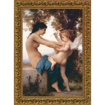 A Young Girl Defending Herself Against Eros: Classic Art Reproduction (Small)