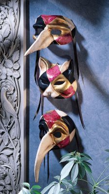 Masks of Venice  -Set Includes: Scaramouche, Gatto and Naso Turco-