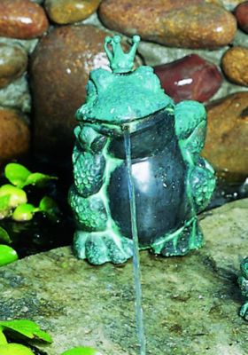 Frog Prince Thinker Bronze Garden Sculpture