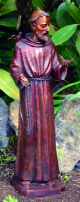 St. Francis, Patron of Nature Solid Bronze Garden Sculpture