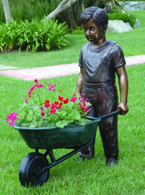 Barrow Boy Solid Bronze Garden Sculpture