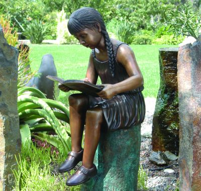 Emily's Secret Retreat Solid Bronze Garden Statue