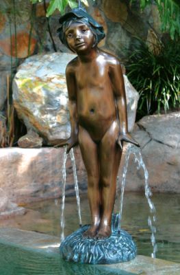 Wildflower Solid Bronze Garden Statue - Large