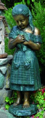 Angelica's Winged Friend Solid Bronze Garden Statue
