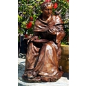 St. Francis Communing with Nature Solid Bronze Garden Sculpture - Large