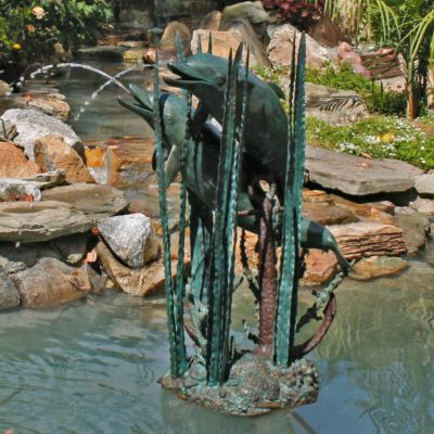 Undersea Dolphins Solid Bronze Garden State