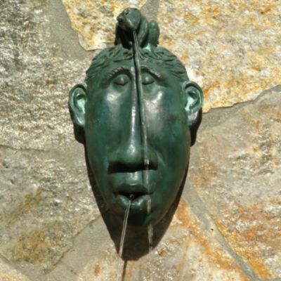 Duet Spouting Wall Plaque Solid Bronze Sculpture