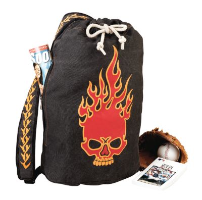Flaming Skull Duffle Bag