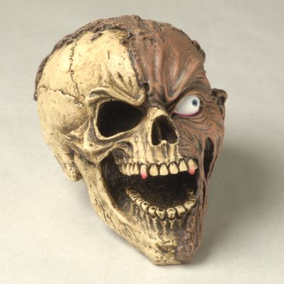 The Sepulcher Sentry Zombie Skull Sculpture