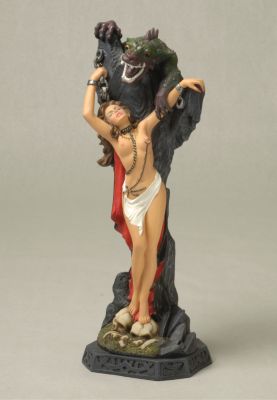 Gothic Gargoyle with Women in Chains