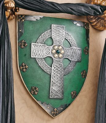 Celtic Warriors Sculptural Wall Shield