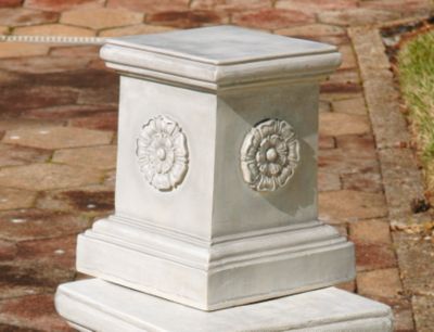 English Rosette Garden Sculptural Plinth - Large