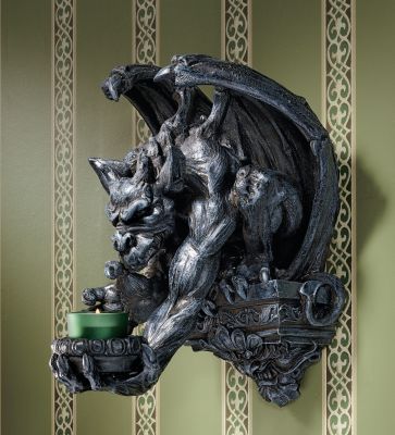 Whitechapel Manor Gargoyle Wall Sconce - Set of Two