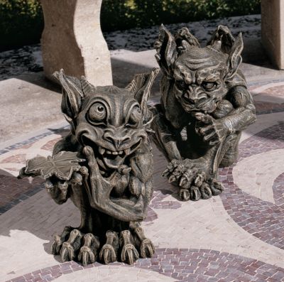 Babble and Whisper, The Gothic Gargoyle Sculptures