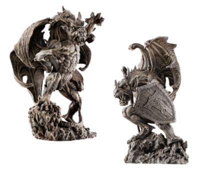 To the Death: The Gargoyle Warriors of Taliesin Statue<br>(Set Includes: Adalard & Blagden)