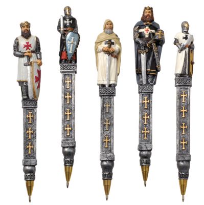 Medieval Templar Knights Pen Collection<br>(Set Includes: John&rsquo;s Knight, Sir John, Templar Bishop, Sir Louis & Louis&rsquo;s Knight)