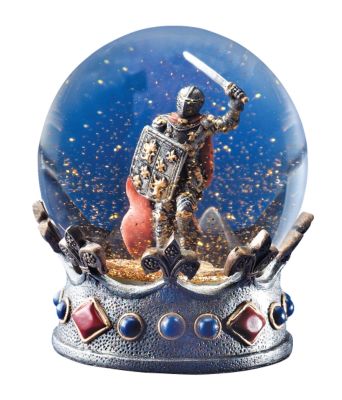 The Victorious Knight Glass Snow Globe (Set of Two)