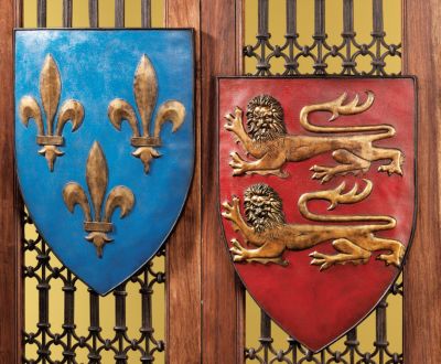 Grand Arms of France Wall Shield Collection- Set of Two