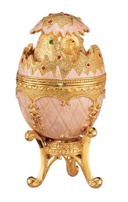 Pretty in Pink: The Hatchling Faberge-Style Enameled Egg