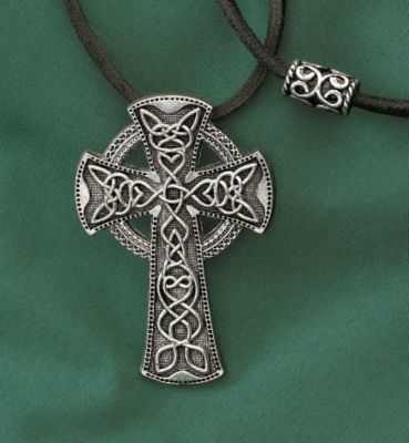 Celtic Cross Solid Pewter Pendant - Set of Two