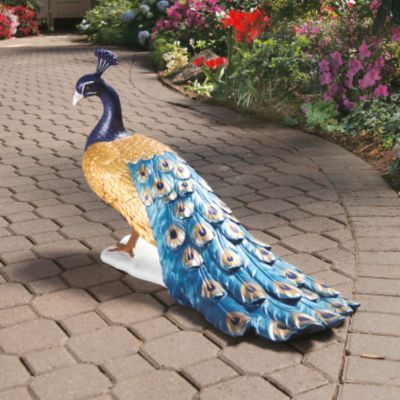 The Regal Peacock Garden Sculpture