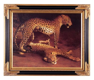Two Leopards Playing in the Exeter Change Menagerie Classic Art Reproduction - Large