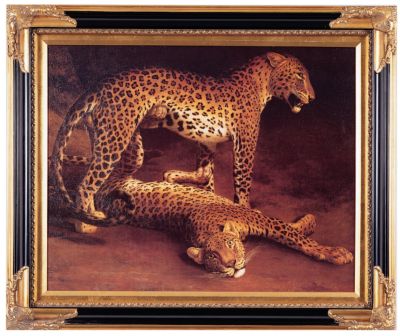 Two Leopards Playing in the Exeter Change Menagerie: Classic Art Reproduction (Medium)