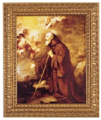 Portrait of St. Francis of Paola: Classic Art Reproduction (Medium)