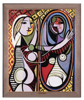 Girl Before a Mirror Canvas Art Reproduction - Small