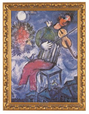 La Violoniste Bleu Classic Art Reproduction - Medium
