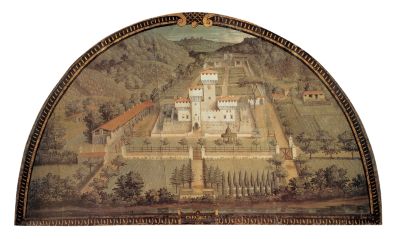 Castle of Cafaggiolo Lunette: Classic Art Reproduction