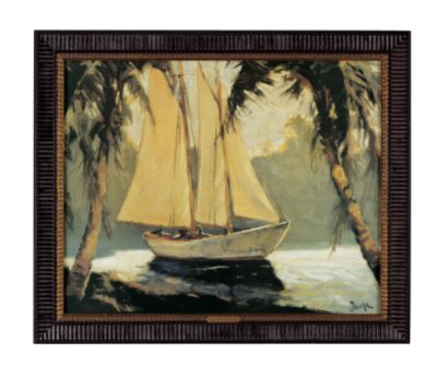 Sailboat, Santa Barbara: Classic Art Reproduction (Large)